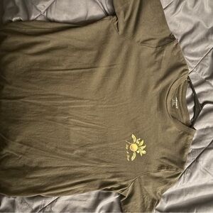 Goodfellow & Co Olive T-Shirt with Yellow Graphic